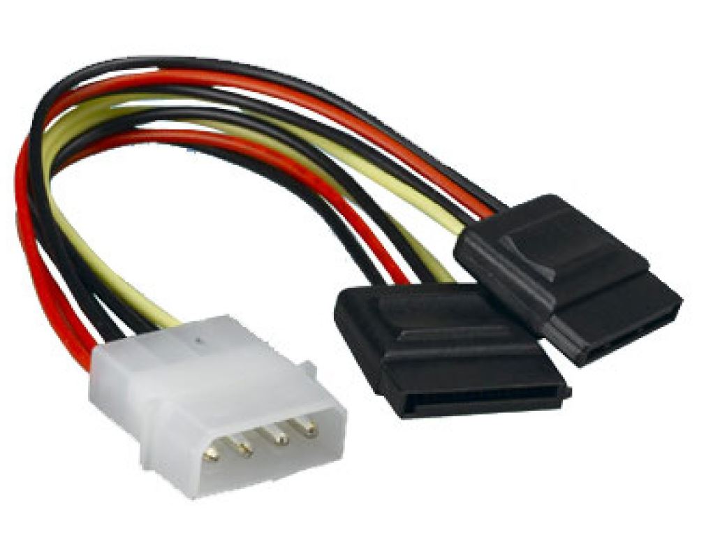Astrotek Internal Power to SATA Molex Cable - 4 pins to 2x 15 pins 18AWG RoHS Astrotek Internal Power to SATA Molex Cable - 4 pins to 2x 15 pins 18AWG RoHS